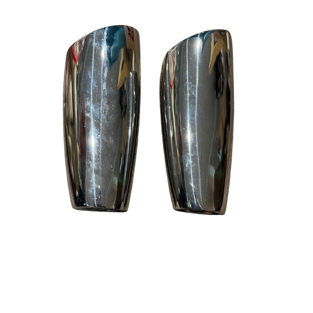 Mid-Century Modern Salt and Pepper Shakers Designer‎ MCM Stainless Steel Shakers